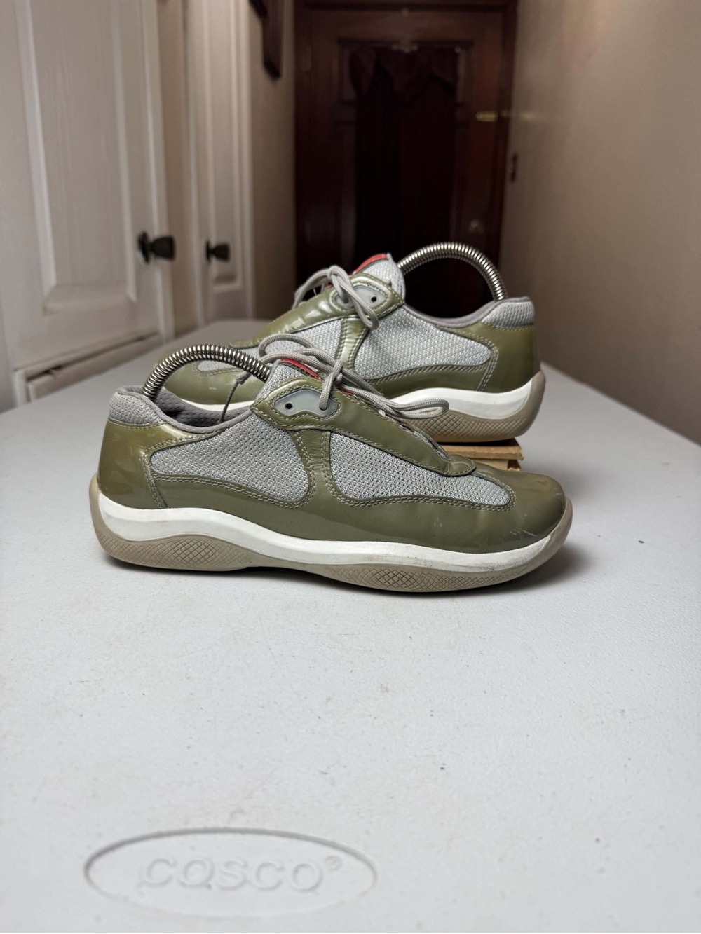 Vintage Prada Americas Cup Low Top Sneakers women Sz 38.5 / US 8.5